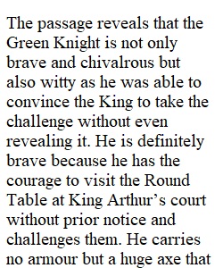 Week 1 Discussion Sir Gawain and the Green Knight